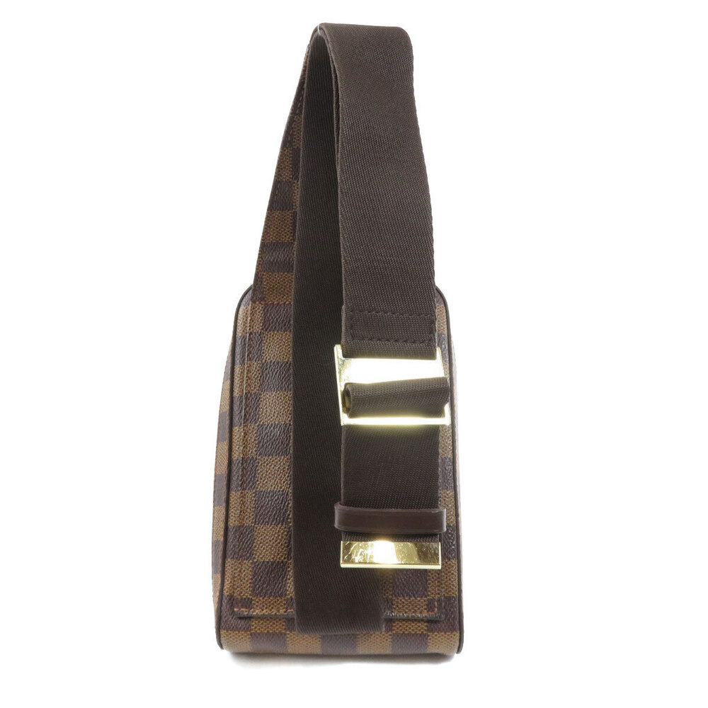 Louis Vuitton Crossbody Bag Geronimos Canvas Ebene Damier Belt Body Bum Brown